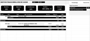Livre de Caisse/Gestion des entrées et sorties